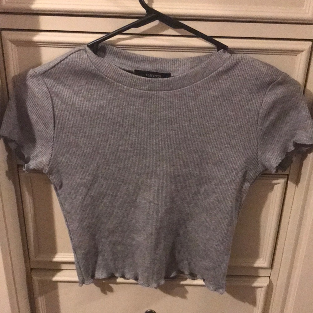 forever 21 ribbed baby tee